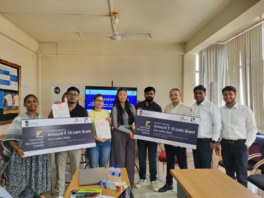 YouthNet Incubation Centre awarded grants of Rs 10 lakh each to two startups under Gen-Next Support for Innovative Startups (GENESIS) scheme, an initiative of the Ministry of Electronics and Information Technology.